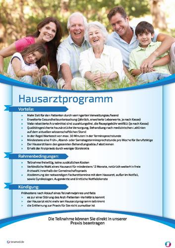 Mehr Informationen zu "Flyer Hausarztprogramm / HZV"